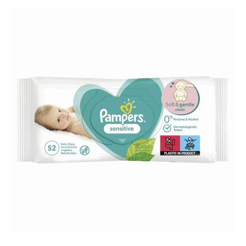 PAMPERS SENSITIVE WIPES 52S