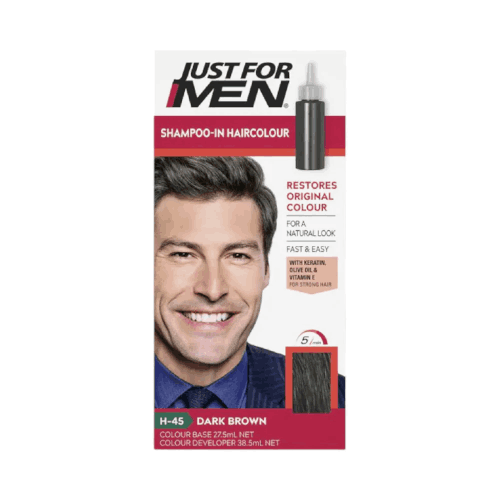 JUST FOR MEN H/COLOUR D/BROWN M-45