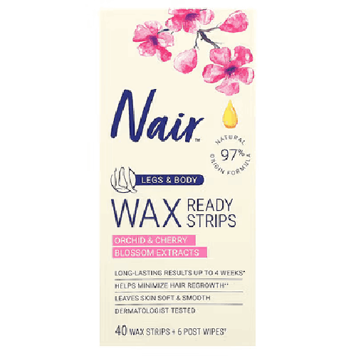 NAIR WAX STRIPS ORCHID CHERRY 40S