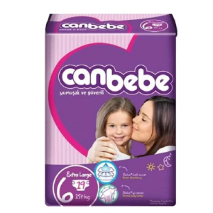 CANBEBE DIAPERS E/LARGE 6NO