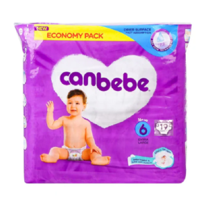 CANBEBE DIAPERS E/LARGE 6NO 19S