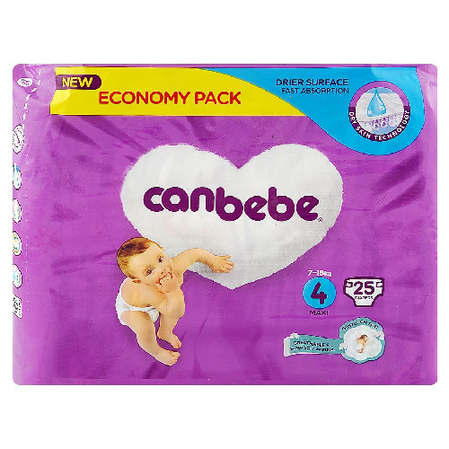 CANBEBE DIAPERS MAXI 4NO 25S