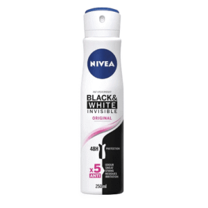 NIVEA B/SPRAY B/WHITE CLEAR 250ML
