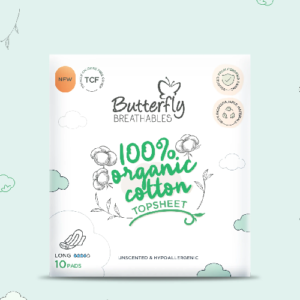 BUTTERFLY BREATHABLE ORGANIC COTTON LONG 10S