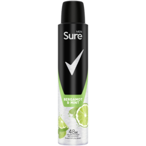 SURE MEN B/SPRAY BARGAMOT MINT 200ML