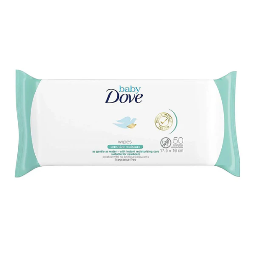 DOVE BABY WIPES SENSITIVE SKIN MOISTURIZING 50’S