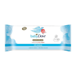 DOVE BABY WIPES SENSITIVE SKIN CARE RICH MOISTURE 50’S