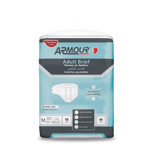 ARMOUR ADULT BRIEF DIAPERS MEDIUM 10S