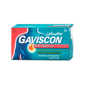 GAVISCON EXTRA STRENGTH 12S