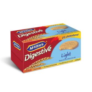 MCVITIES DIGESTIVE. LIGHT BISCUITS 250G
