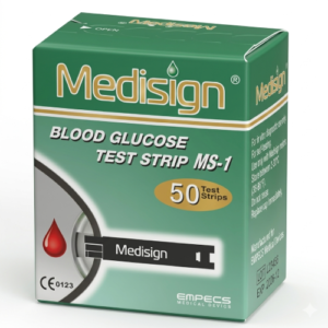 MEDISIGN BLOOOD GLUCOSE TEST MS-1 STRIP 50S