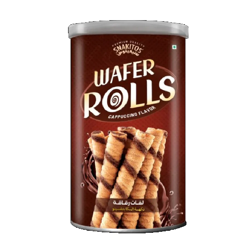 SNAKITOS WAFER ROLLS CAPPUCCINO 80G