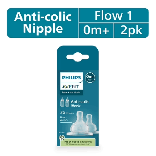 PHILIPS SILICONE NIPPLE OM+ ANTI COLIC SCY761/02