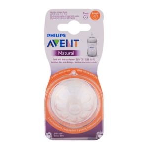AVENT NATURAL NIPPLE  6M+P/2